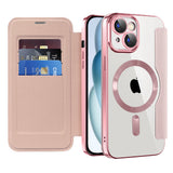 Husa pentru iPhone 15, Techsuit SmartMag Book Case, albastru
