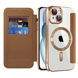 Husa pentru iPhone 15, Techsuit SmartMag Book Case, albastru