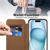 Husa pentru iPhone 15, Techsuit SmartMag Book Case, albastru