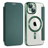 Husa pentru iPhone 15, Techsuit SmartMag Book Case, albastru
