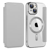 Husa pentru iPhone 15, Techsuit SmartMag Book Case, albastru