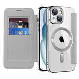 Husa pentru iPhone 15, Techsuit SmartMag Book Case, albastru