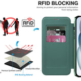 Husa pentru iPhone 15 Plus, Techsuit SmartMag Book Case, albastru