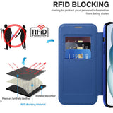 Husa pentru iPhone 15 Plus, Techsuit SmartMag Book Case, albastru