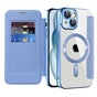 Husa pentru iPhone 15 Plus, Techsuit SmartMag Book Case, bleu