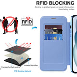 Husa pentru iPhone 15 Plus, Techsuit SmartMag Book Case, bleu