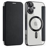 Husa pentru iPhone 16, Techsuit SmartMag Book Case, albastru