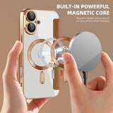 Husa pentru iPhone 16, Techsuit SmartMag Book Case, albastru