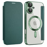 Husa pentru iPhone 16, Techsuit SmartMag Book Case, albastru