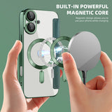 Husa pentru iPhone 16, Techsuit SmartMag Book Case, albastru