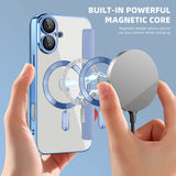 Husa pentru iPhone 16, Techsuit SmartMag Book Case, bleu