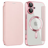 Husa pentru iPhone 16 Plus, Techsuit SmartMag Book Case, albastru