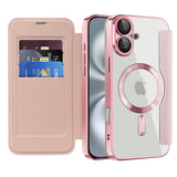 Husa pentru iPhone 16 Plus, Techsuit SmartMag Book Case, albastru