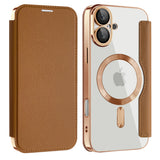 Husa pentru iPhone 16 Plus, Techsuit SmartMag Book Case, albastru