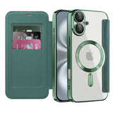 Husa pentru iPhone 16 Plus, Techsuit SmartMag Book Case, albastru