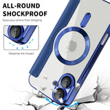 Husa pentru iPhone 16 Plus, Techsuit SmartMag Book Case, albastru