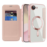 Husa pentru iPhone 16e, Techsuit SmartMag Book Case, albastru