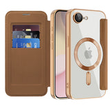 Husa pentru iPhone 16e, Techsuit SmartMag Book Case, albastru