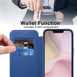 Husa pentru iPhone 16e, Techsuit SmartMag Book Case, albastru