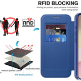 Husa pentru iPhone 16e, Techsuit SmartMag Book Case, albastru