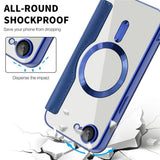 Husa pentru iPhone 16e, Techsuit SmartMag Book Case, albastru