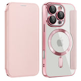 Husa pentru iPhone 16 Pro, Techsuit SmartMag Book Case, albastru