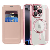 Husa pentru iPhone 16 Pro, Techsuit SmartMag Book Case, albastru