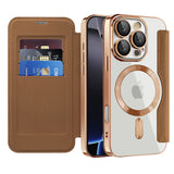 Husa pentru iPhone 16 Pro, Techsuit SmartMag Book Case, albastru