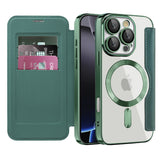 Husa pentru iPhone 16 Pro, Techsuit SmartMag Book Case, albastru
