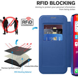 Husa pentru iPhone 16 Pro Max, Techsuit SmartMag Book Case, albastru