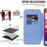 Husa pentru iPhone 16 Pro Max, Techsuit SmartMag Book Case, bleu