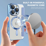 Husa pentru iPhone 16 Pro Max, Techsuit SmartMag Book Case, bleu