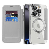 Husa pentru iPhone 16 Pro Max, Techsuit SmartMag Book Case, albastru
