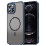 Husa pentru iPhone 12 Pro, Techsuit HaloFrost II MagSafe, bleumarin