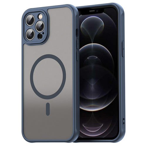 Husa pentru iPhone 12 Pro, Techsuit HaloFrost II MagSafe, bleumarin