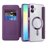 Husa pentru Samsung Galaxy A06 4G, Techsuit SmartMag Book Case, mov
