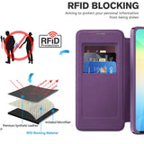 Husa pentru Samsung Galaxy A06 4G, Techsuit SmartMag Book Case, mov