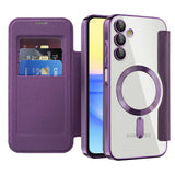 Husa pentru Samsung Galaxy A15 4G, Techsuit SmartMag Book Case, albastru