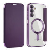 Husa pentru Samsung Galaxy A15 4G, Techsuit SmartMag Book Case, albastru