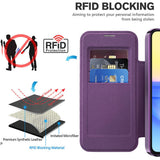 Husa pentru Samsung Galaxy A15 4G, Techsuit SmartMag Book Case, albastru
