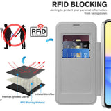 Husa pentru Samsung Galaxy A15 4G, Techsuit SmartMag Book Case, albastru