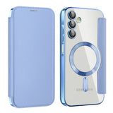 Husa pentru Samsung Galaxy A15 4G, Techsuit SmartMag Book Case, bleu