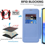 Husa pentru Samsung Galaxy A15 4G, Techsuit SmartMag Book Case, bleu