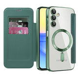 Husa pentru Samsung Galaxy A15 4G, Techsuit SmartMag Book Case, albastru