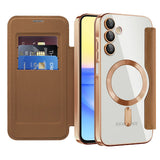 Husa pentru Samsung Galaxy A15 4G, Techsuit SmartMag Book Case, albastru