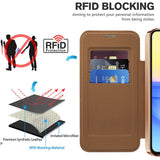 Husa pentru Samsung Galaxy A15 4G, Techsuit SmartMag Book Case, albastru
