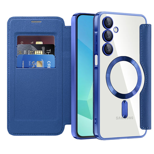 Husa pentru Samsung Galaxy A16 4G, Techsuit SmartMag Book Case, albastru
