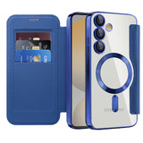 Husa pentru Samsung Galaxy S24 FE, Techsuit SmartMag Book Case, albastru