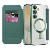 Husa pentru Samsung Galaxy S24 FE, Techsuit SmartMag Book Case, albastru