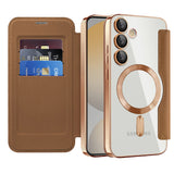 Husa pentru Samsung Galaxy S24 FE, Techsuit SmartMag Book Case, albastru